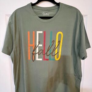 New no tags“Taste of mine”Fall design 
Olive green XXL short sleeved T shirt.